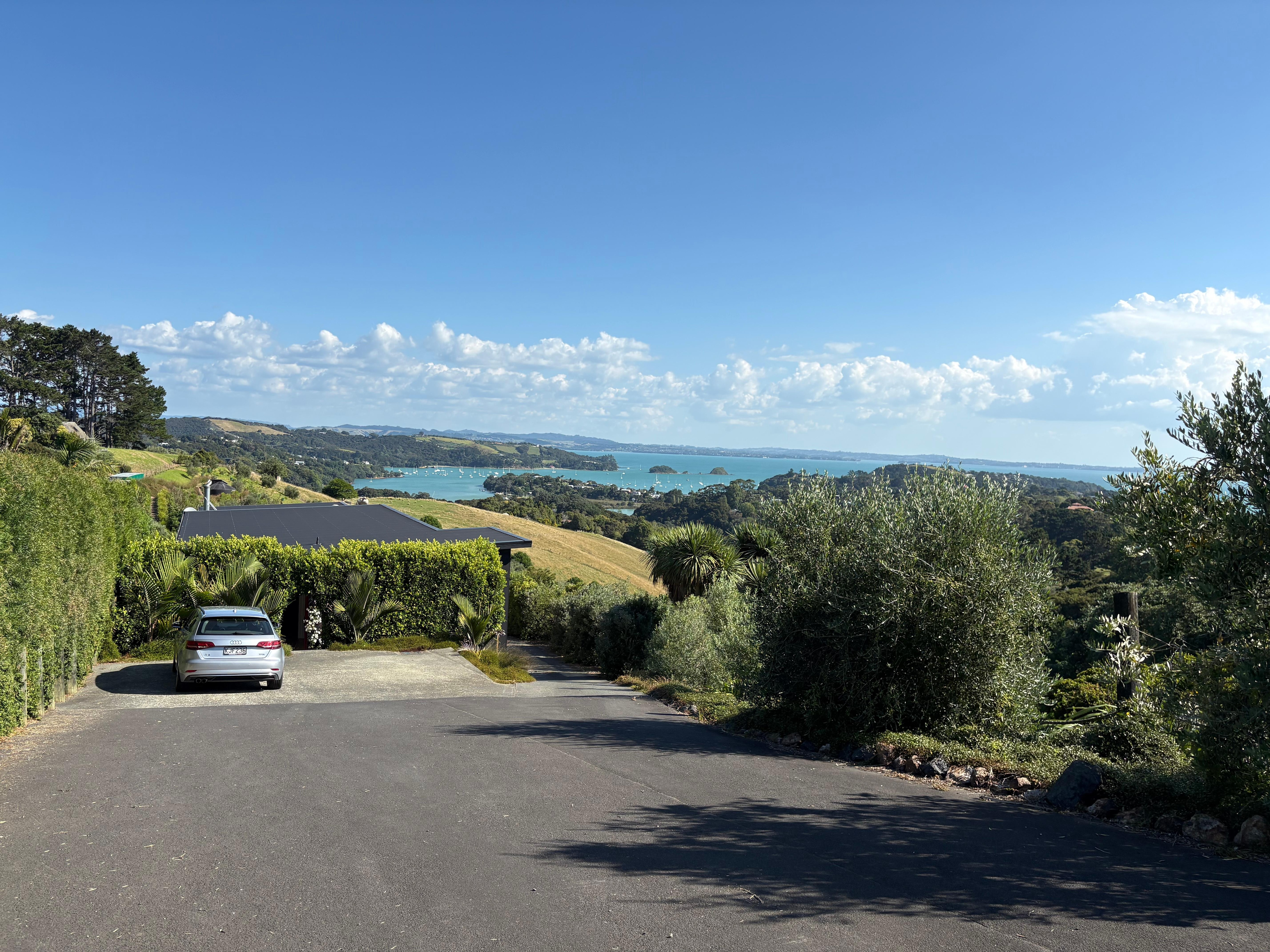 Beautiful view from drive leading to yurts