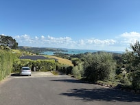 Beautiful view from drive leading to yurts