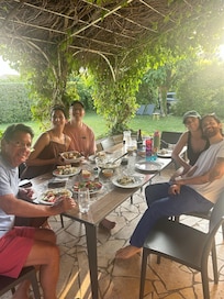 Many meals on the terrace, nice and cool out of the hot Provence sunshine!