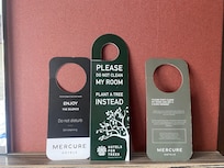There were also door signs I could hang up. I enjoyed the option of skipping a clean and having a tree planted instead.
