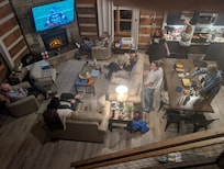 Spacious for 9 of us, plus there was a downstairs living room with a TV