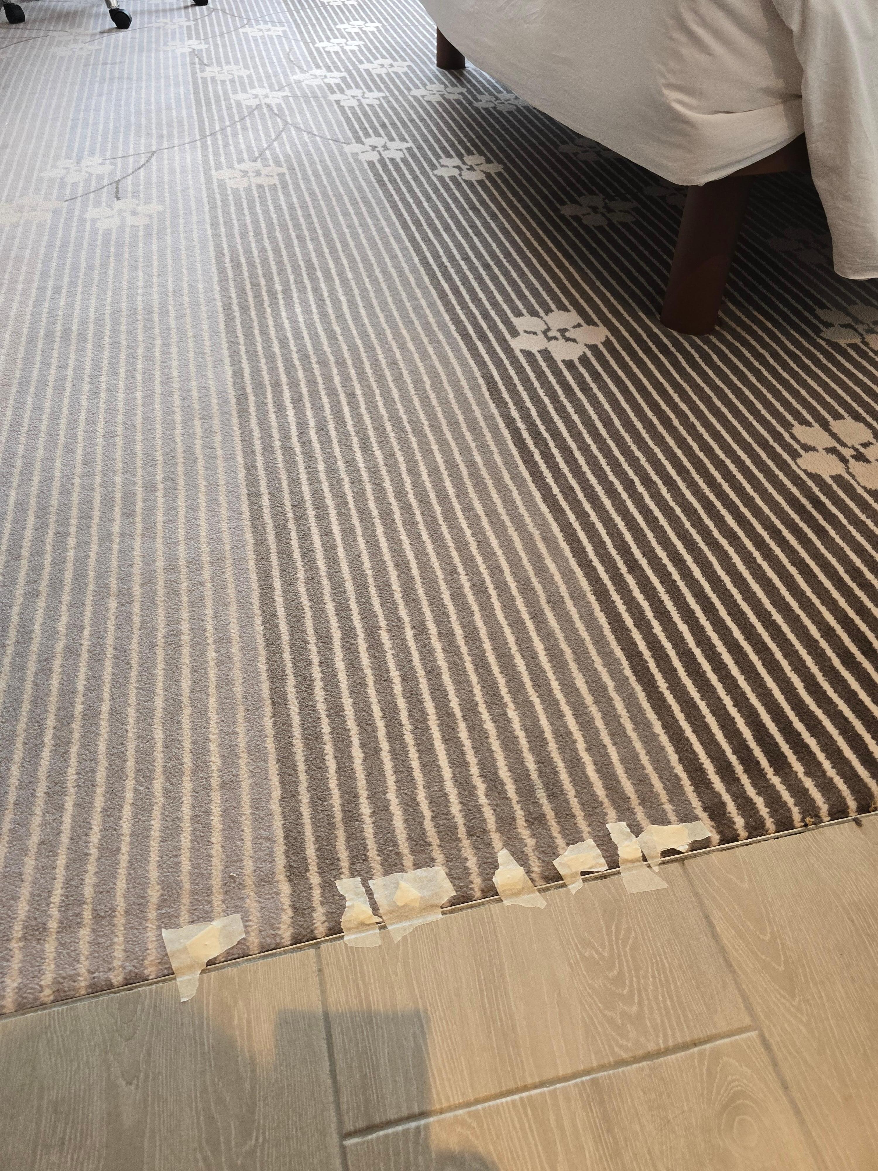 I taped the pins with masking tape to prevent stepping in them again.