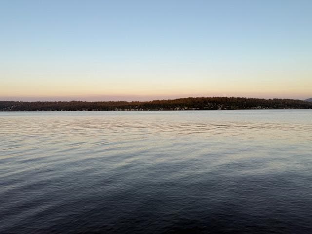 Sunset view from the dock. 