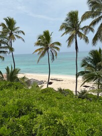 View of the beach from the house