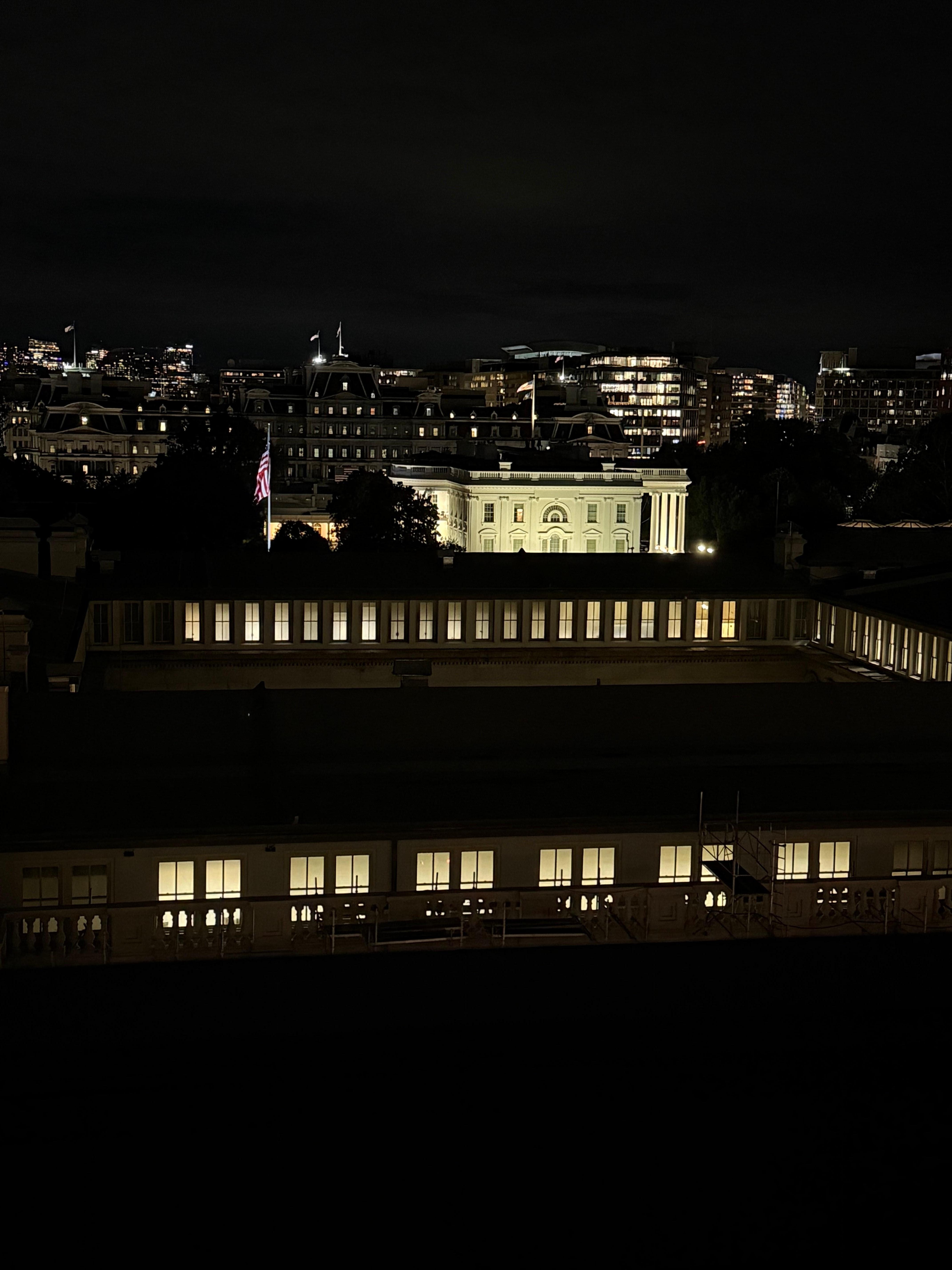 View from the rooftop bar at the hotel at night, very special.