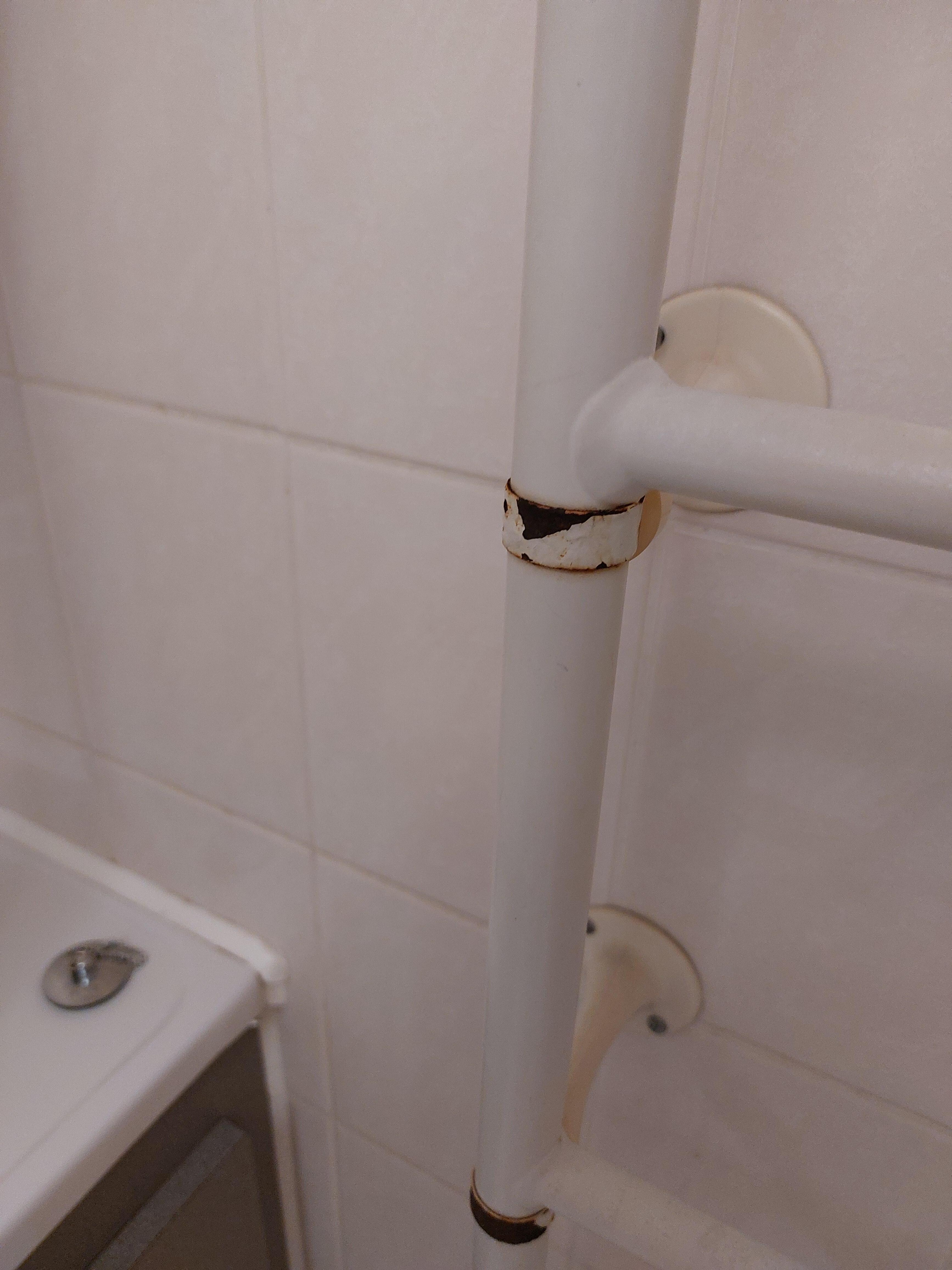 Heated towel rail rust.