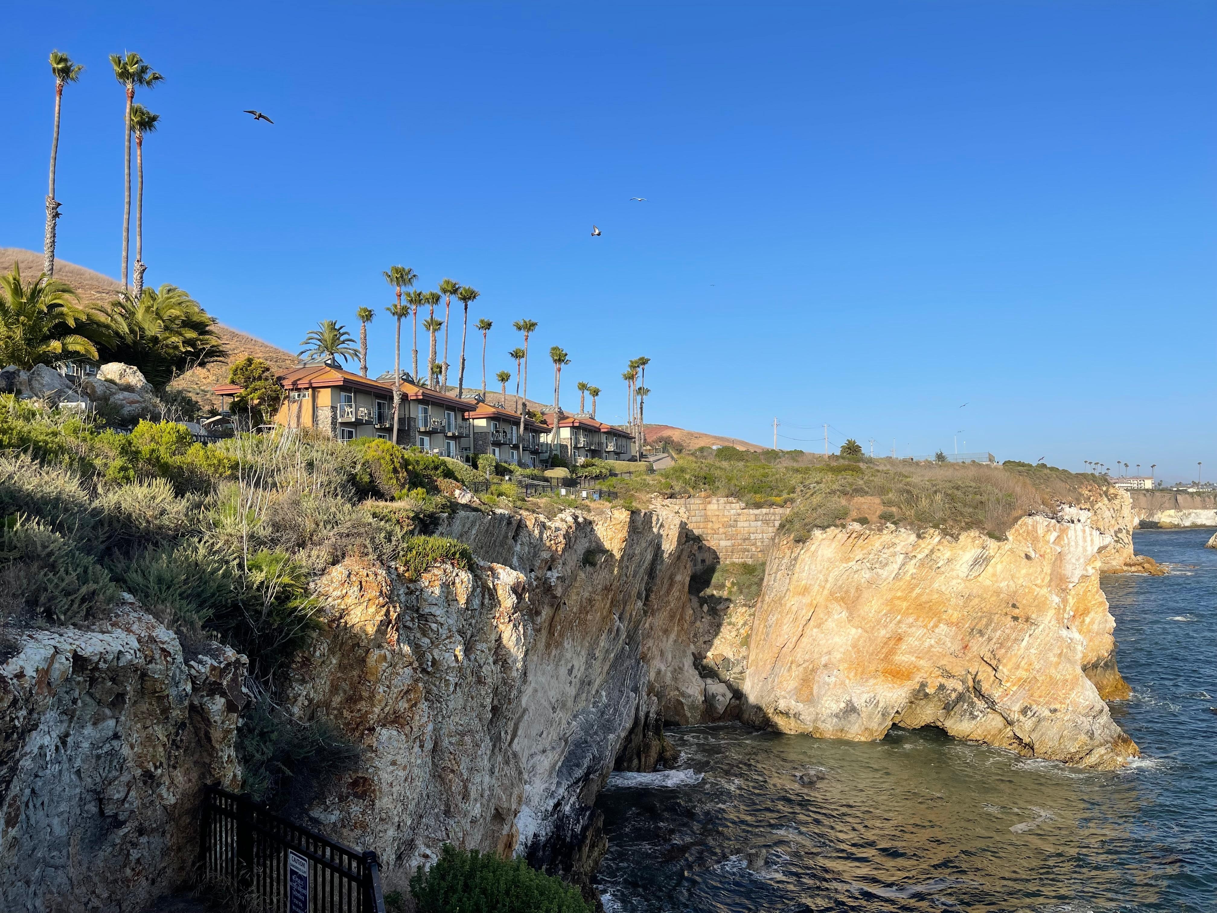 Hotel from a nearby ocean overlook