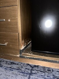 One example of major furniture wear (this was evident in many places, not just this one spot)