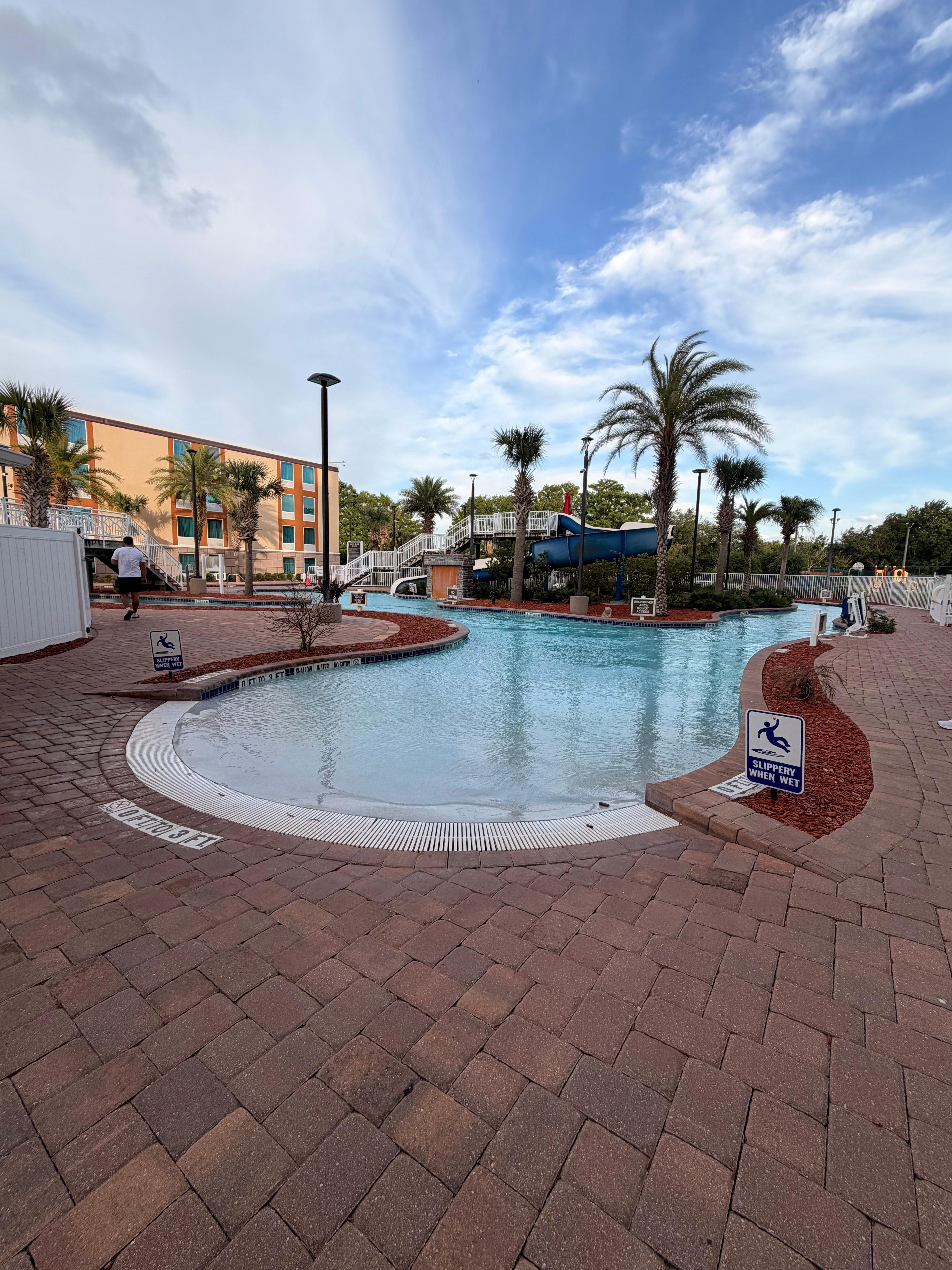 Lazy river with slide