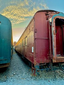 Train Cars on Hotel Chalet grounds