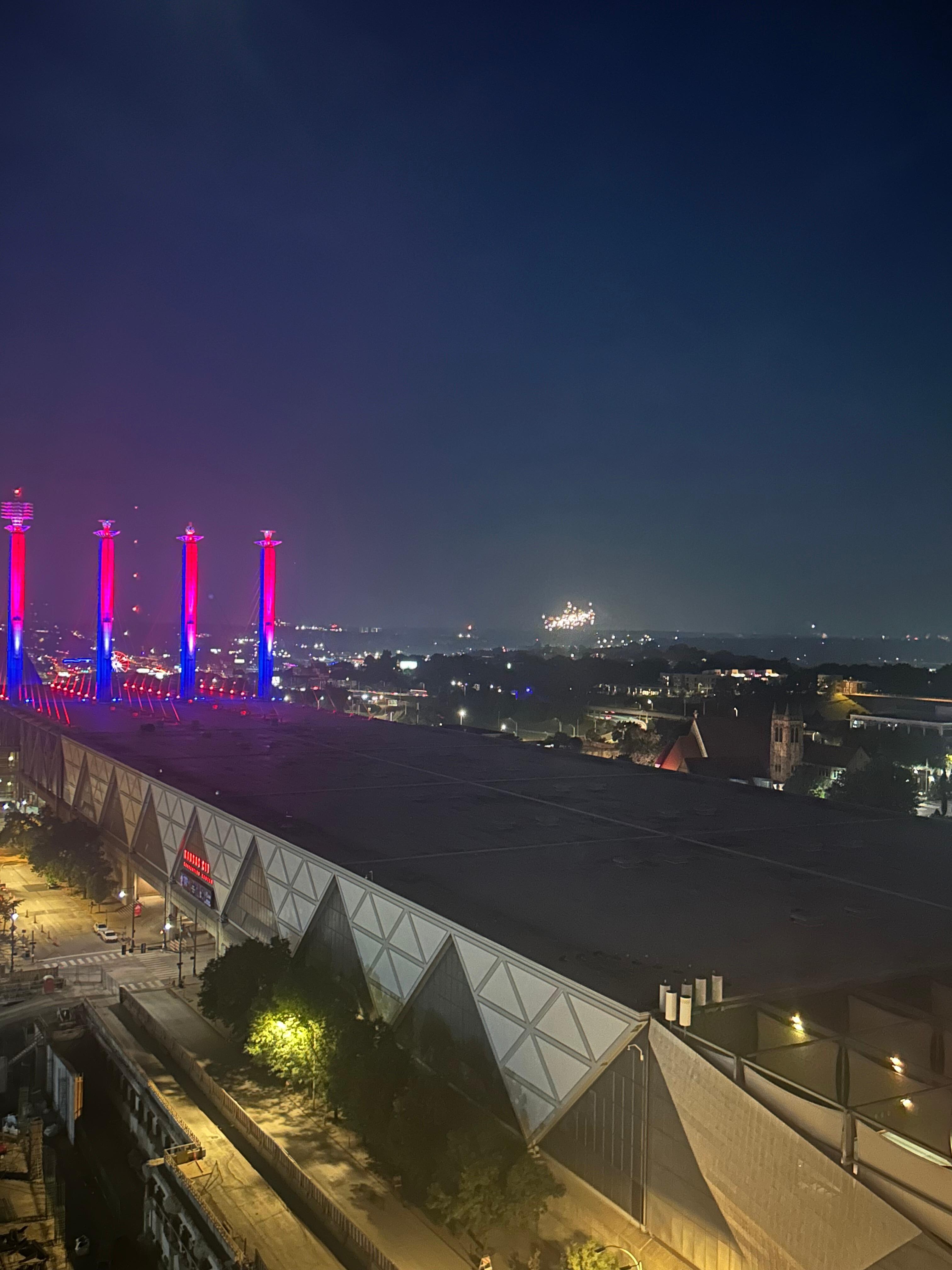 View of the fireworks 