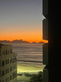 Morning sunrise from hotel room