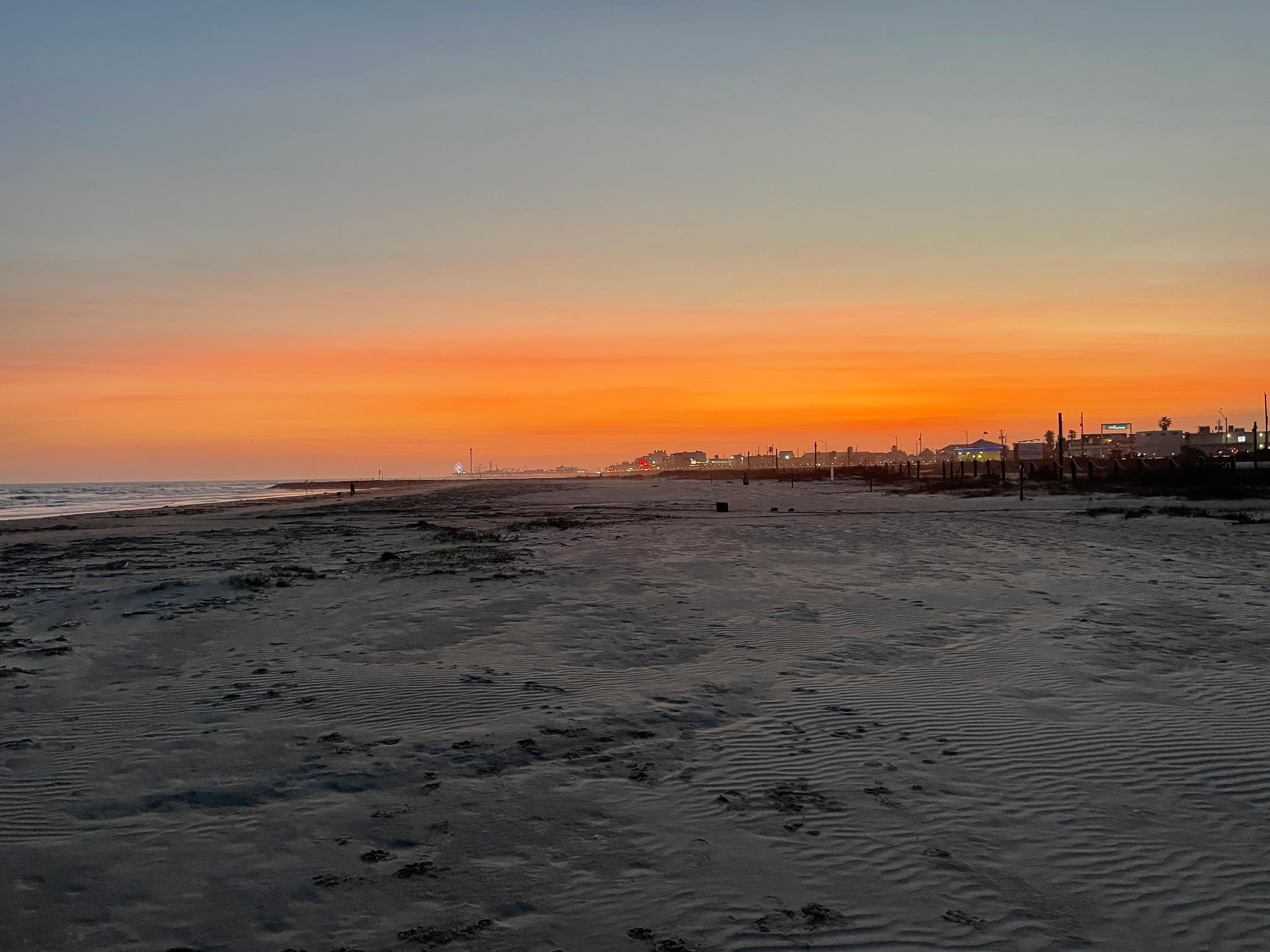 Sunset on the beach a short walk from the vottage