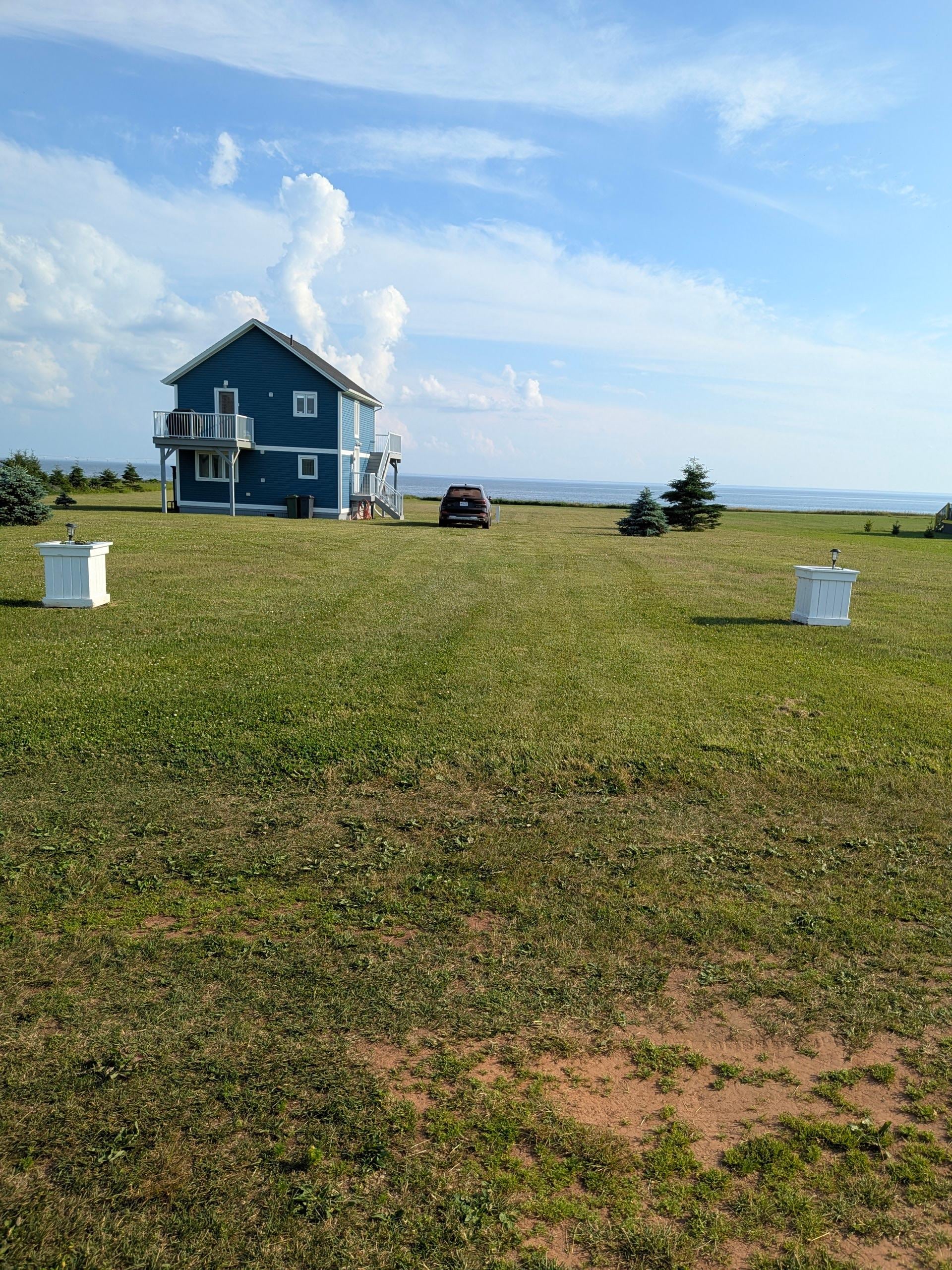 View of cottage from the road.