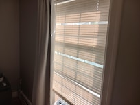 Broken horizontal blinds