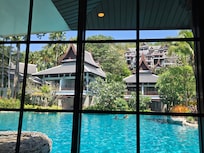 The pool from the café