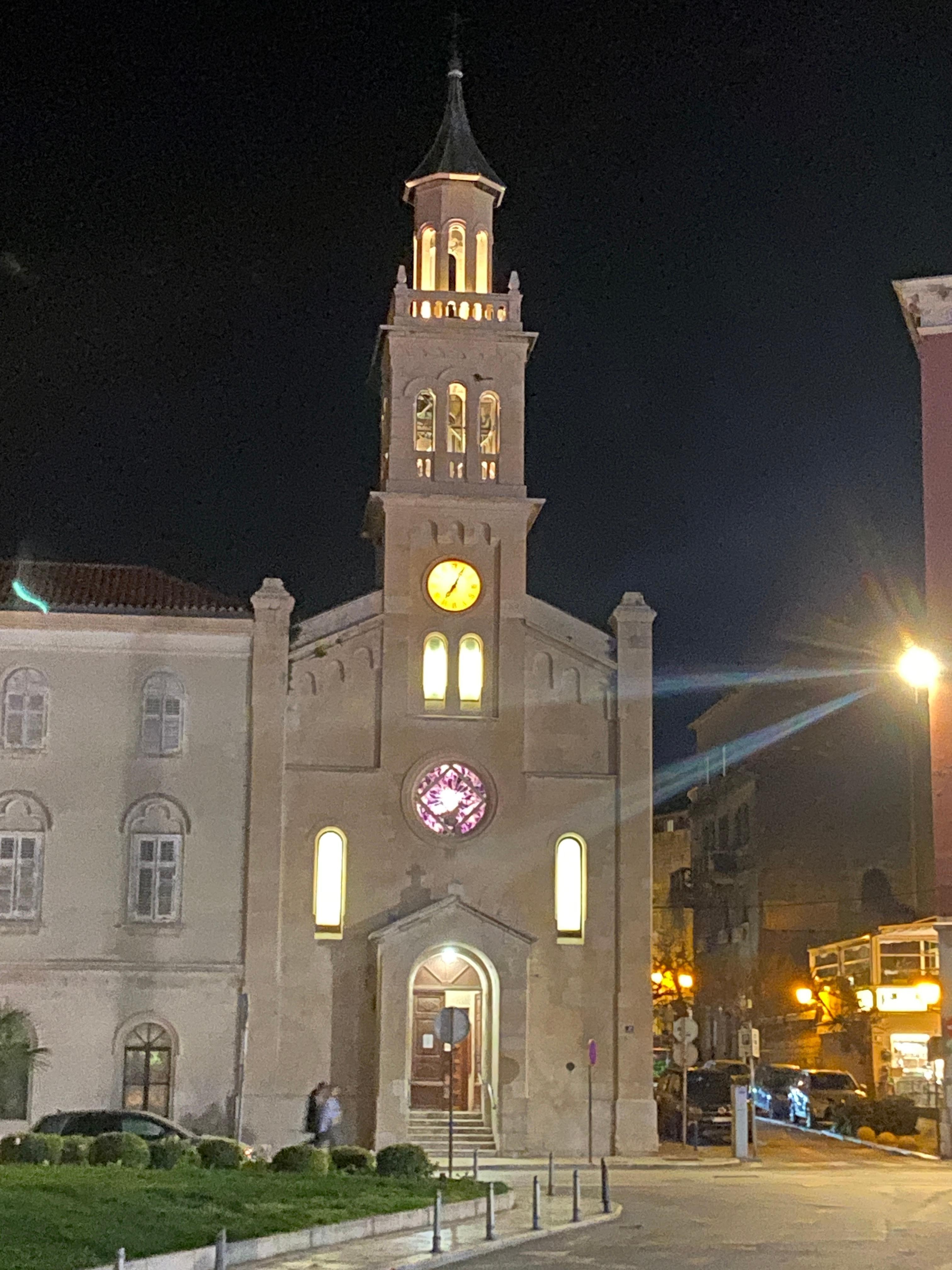 St Francis church at west end of Riva