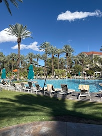 At the pool.