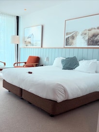 Beautiful bed and spacious coastal themed rooms