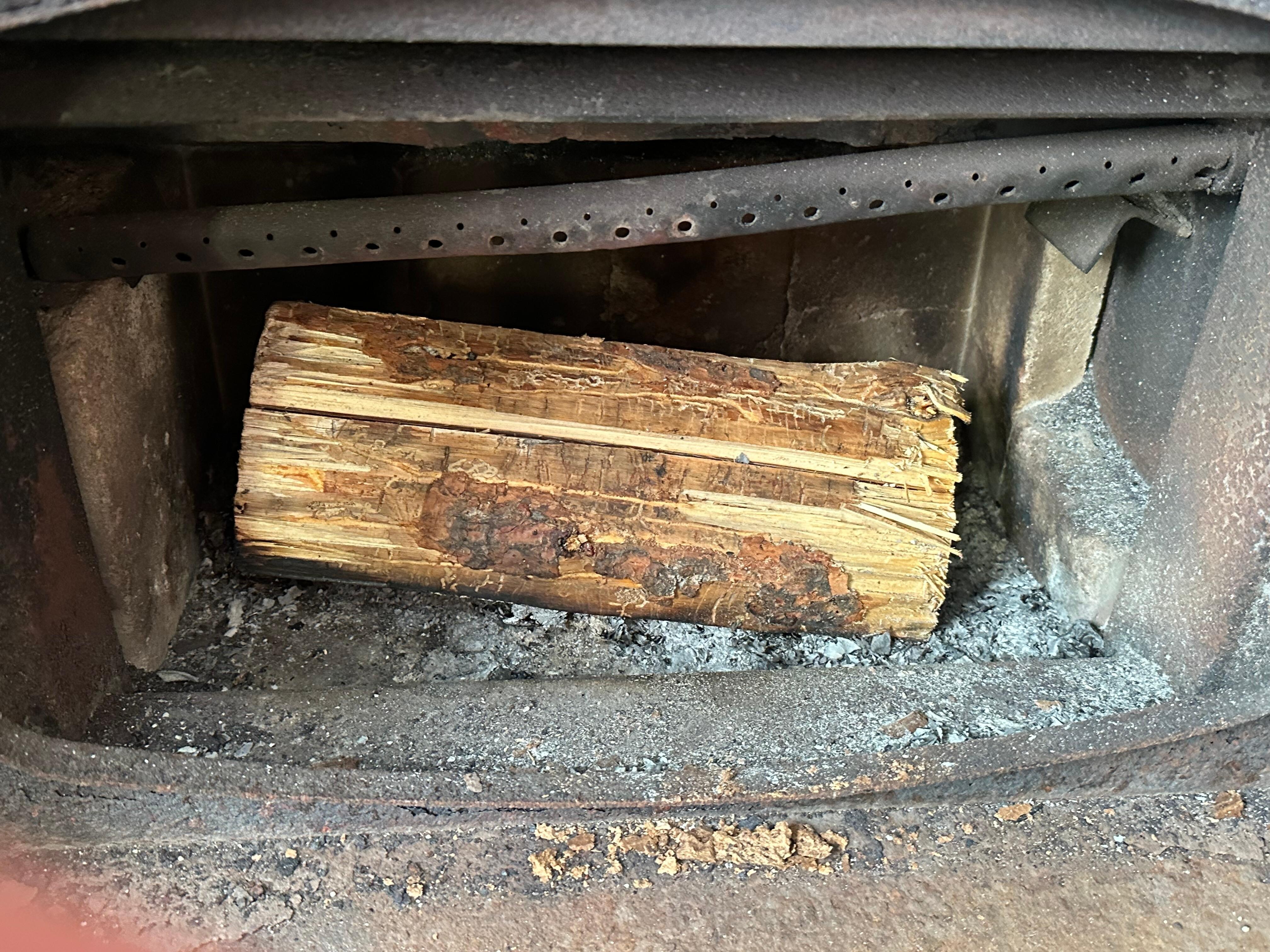 Fireplace condition with door pin off 