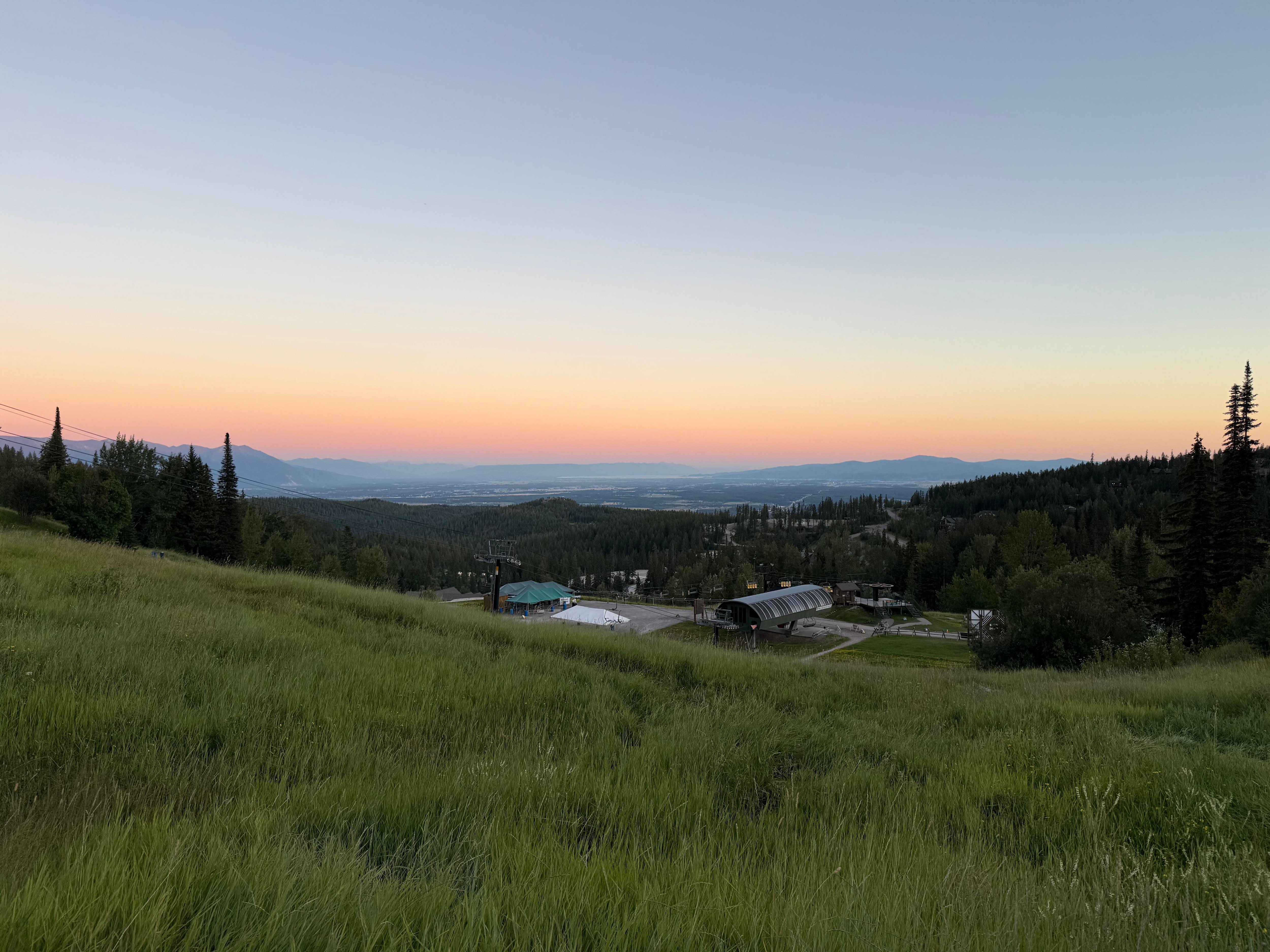 A very brief walk by the ski lifts 
