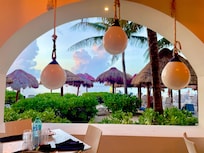 Beach front dining