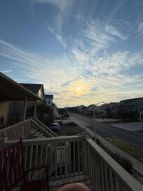 View while sitting on the deck of the house. Great place to have morning coffee.