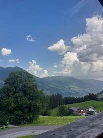 Blick vom Balkn der Unterkunft ins Zillertal