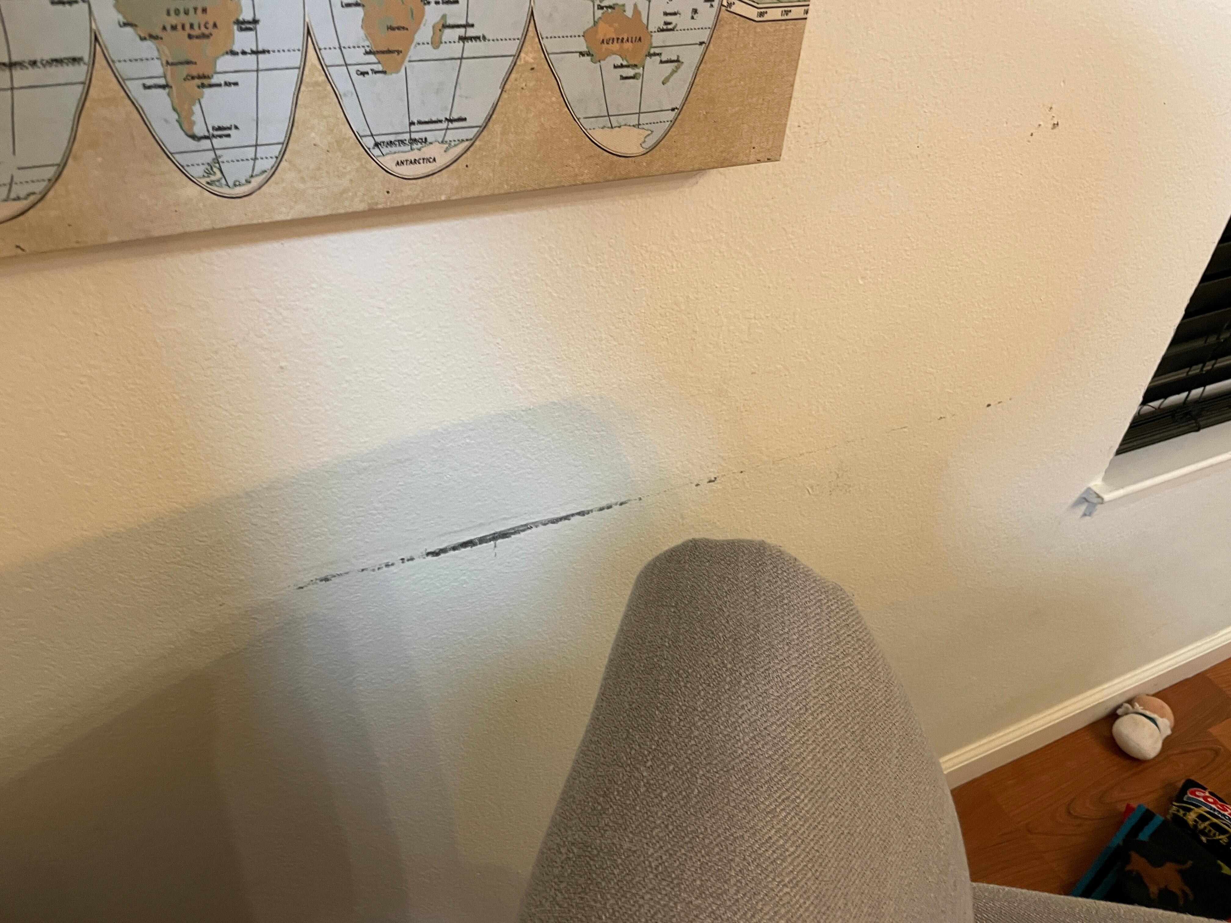 Chair rubbing the wall 