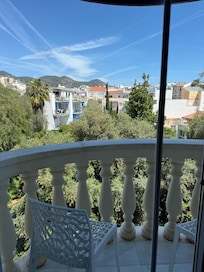 A view of town from the balcony