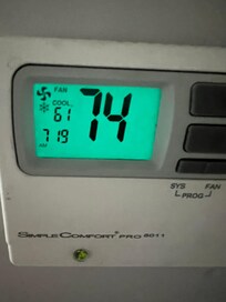 thermostat for bedrooms stayed this hot