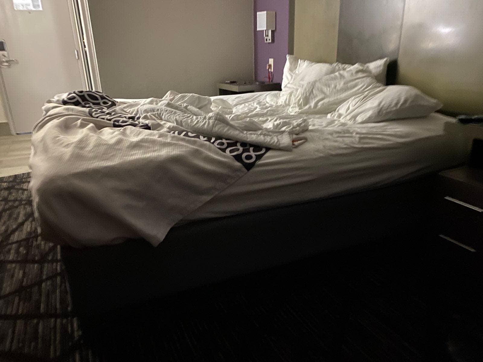 Sinks in the middle. 