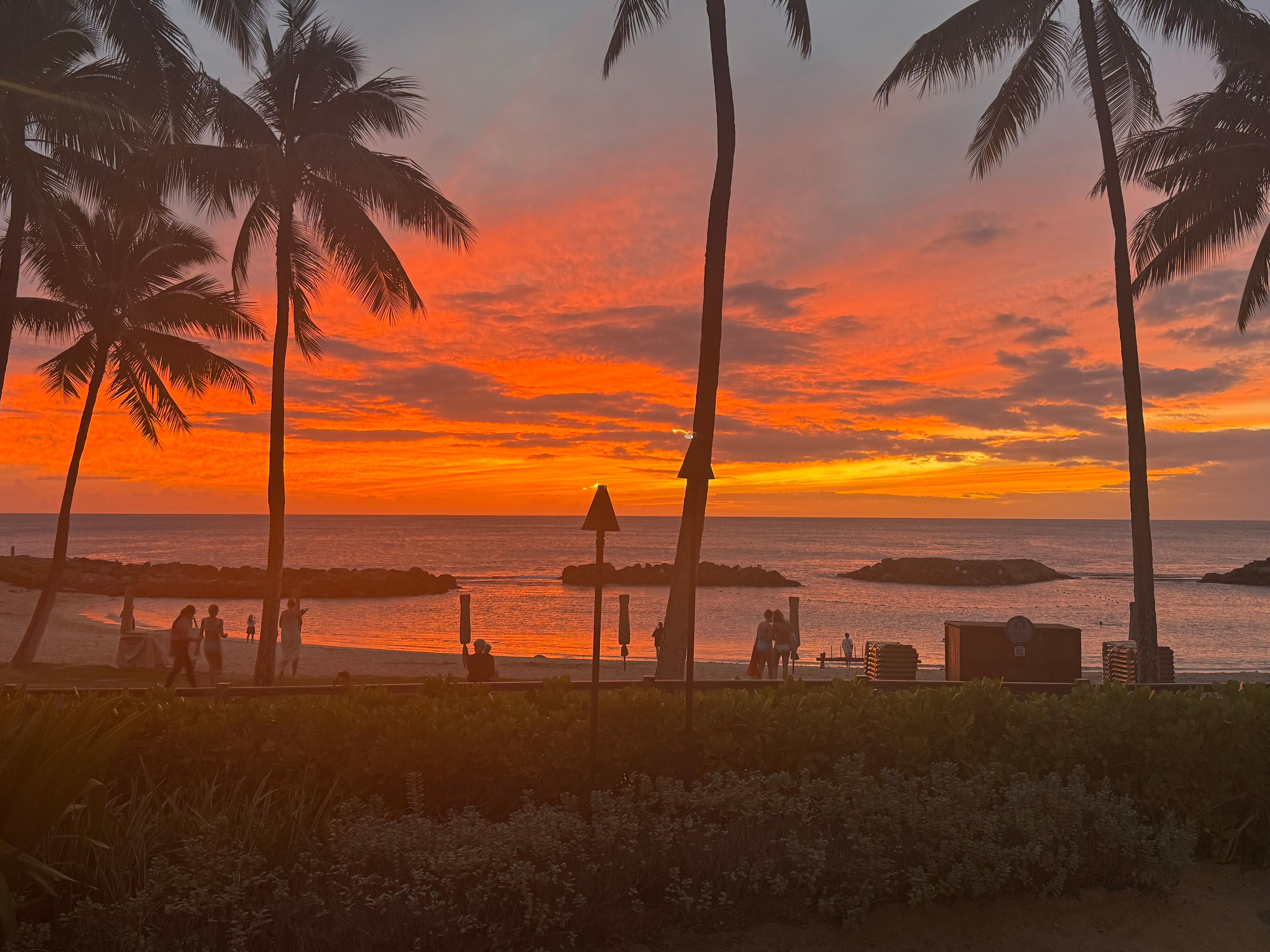 Sunset view from beach.