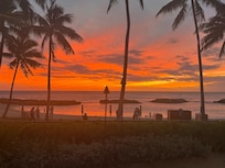 Sunset view from beach.