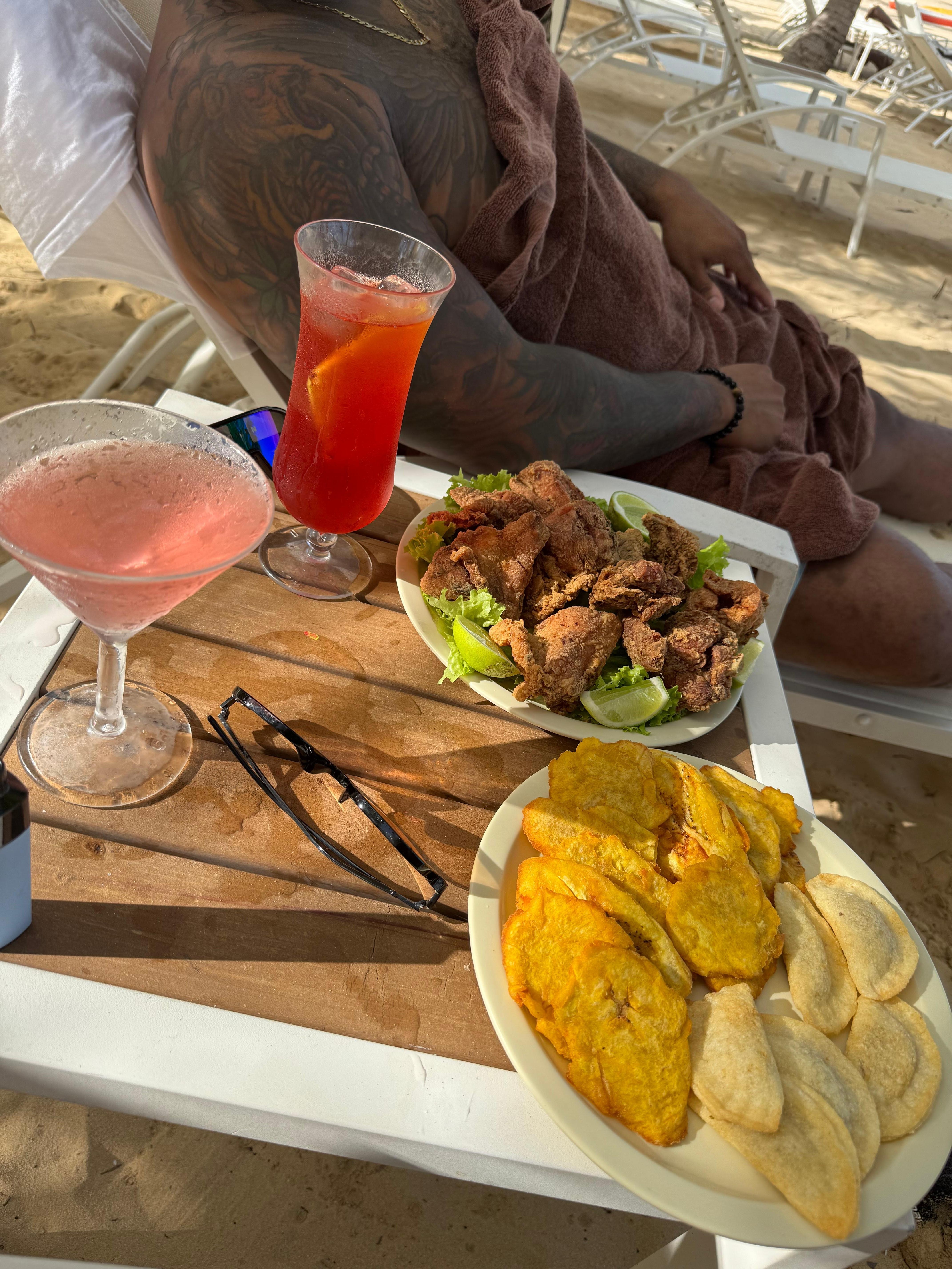 Special authentic food the chief prepared for us