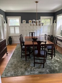 The dining room was nice for family meals.