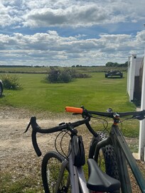 Biked to Williams Inn for rhubarb pie!