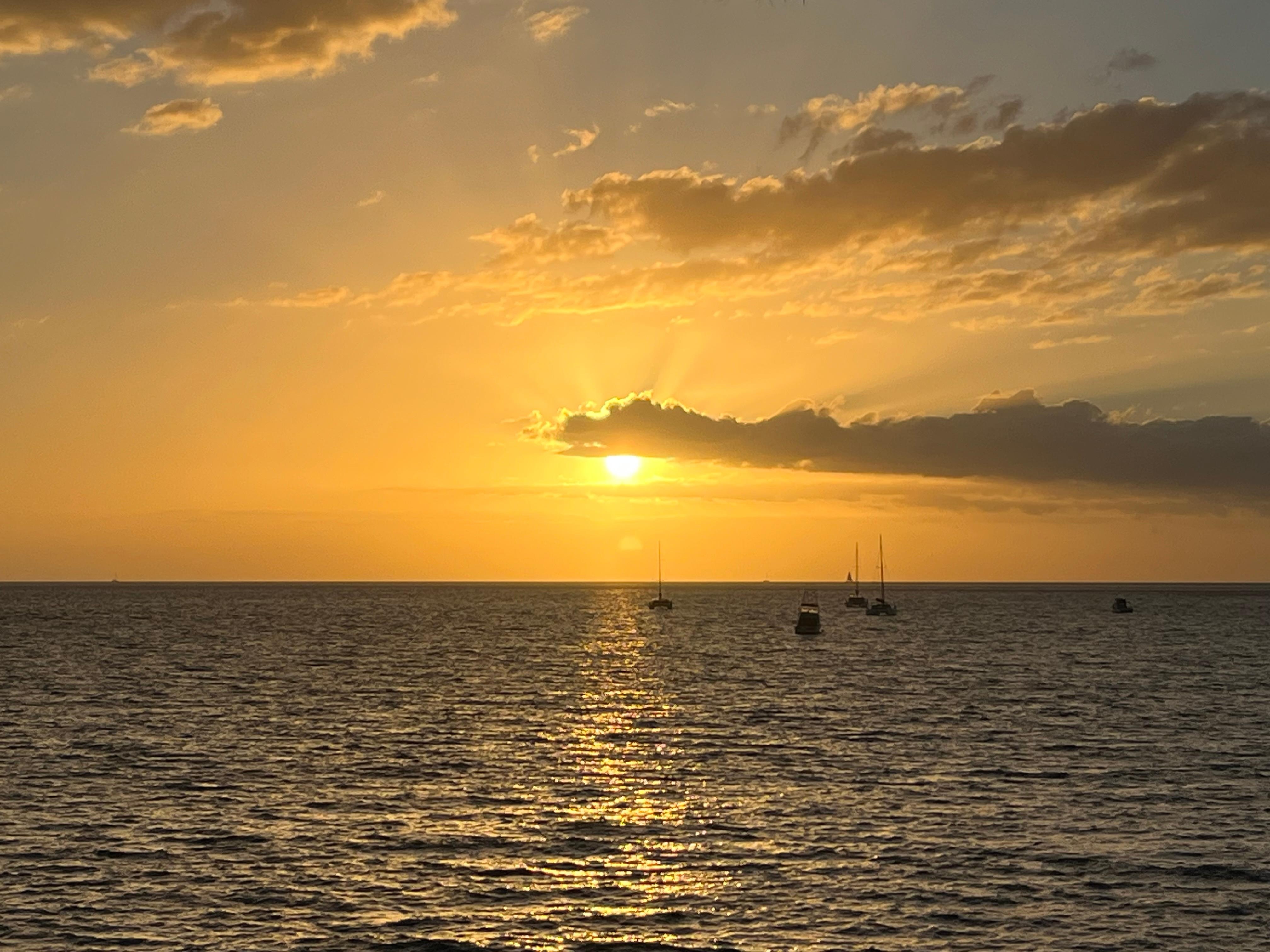 A rare view of Sun rays with the setting sun!! 