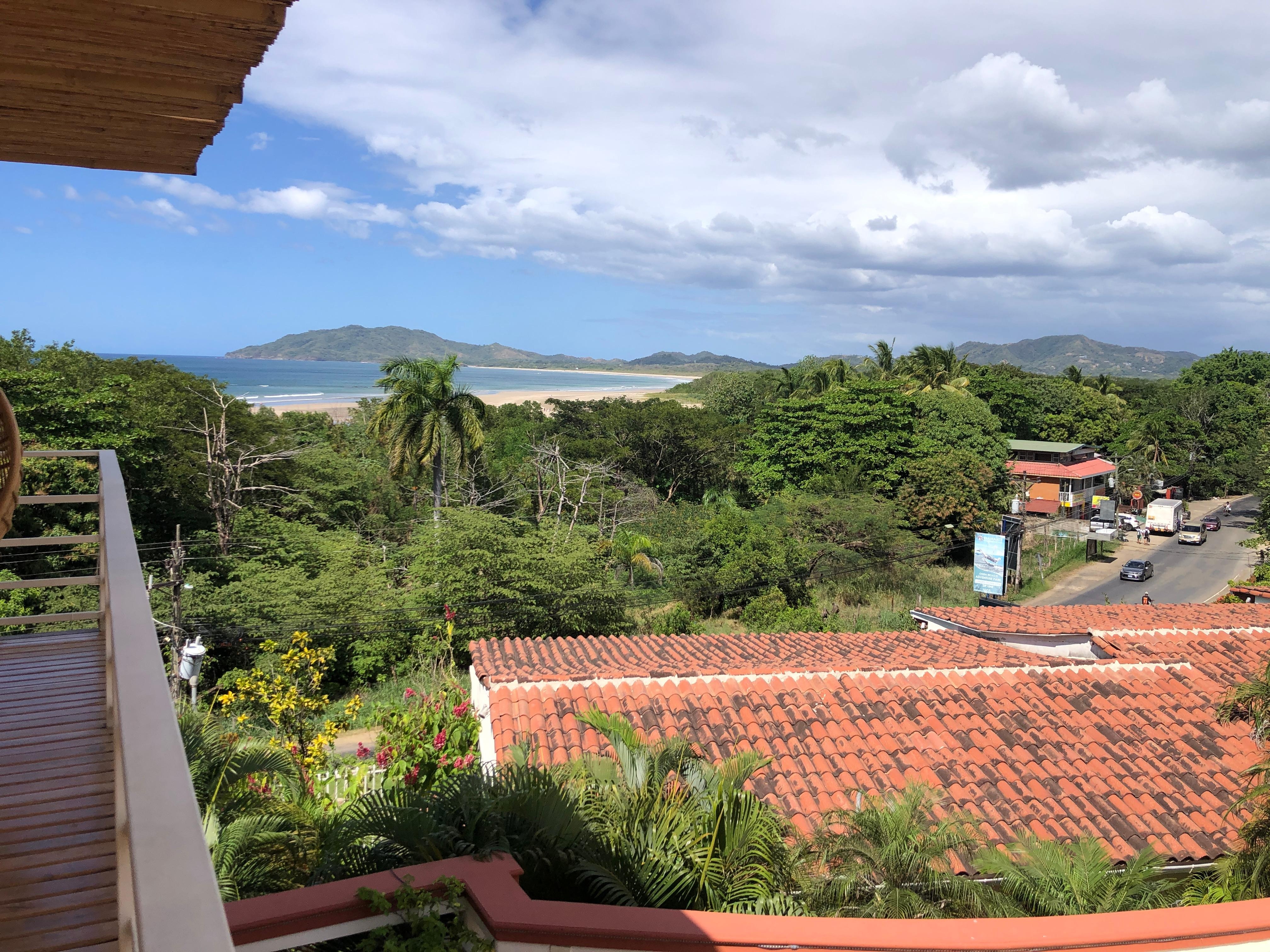 View from balcony above bar