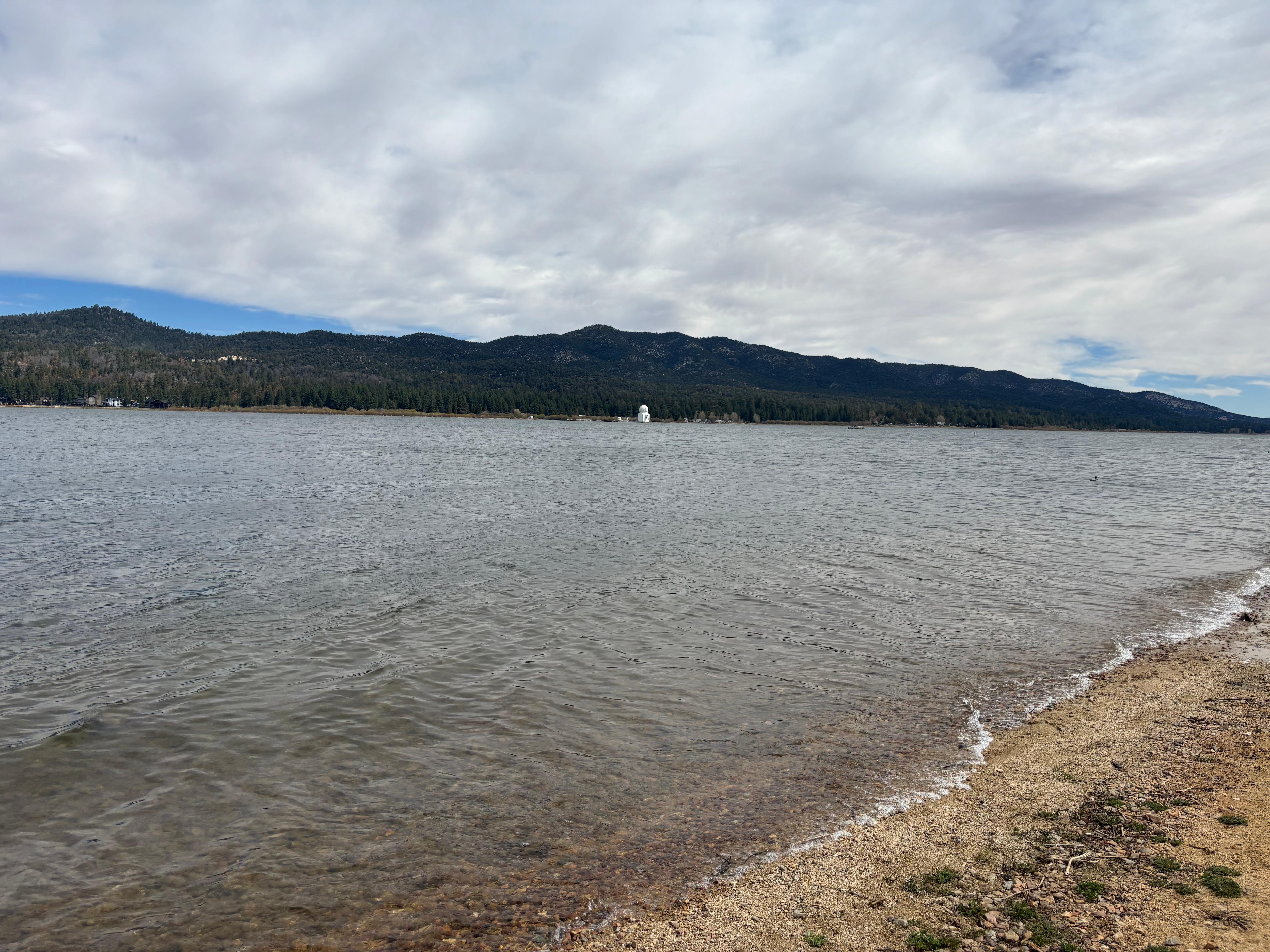 View of the lake steps away from the lodge