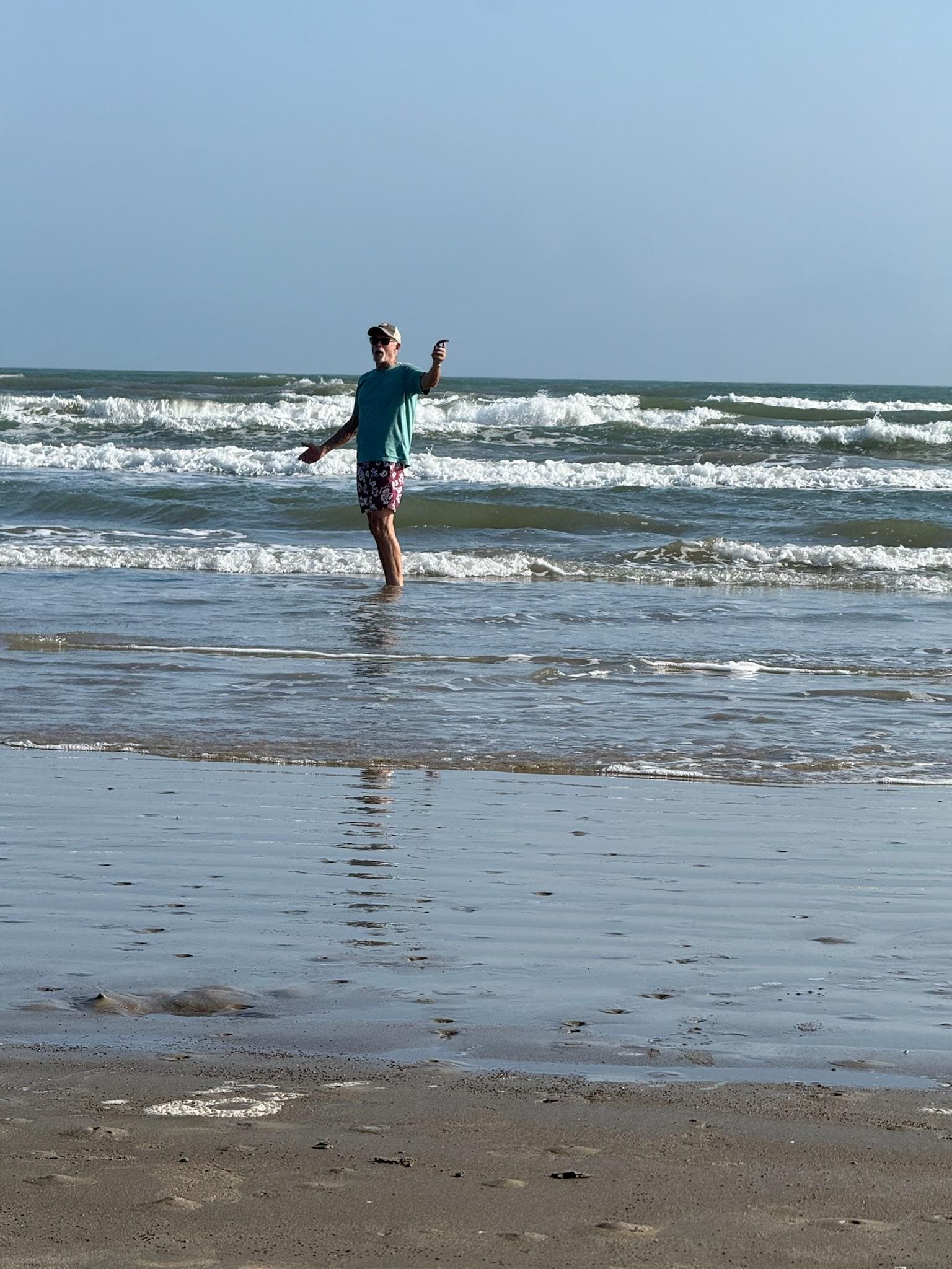 Poppy testing the water