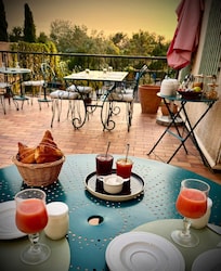 A homemade breakfast with a view.