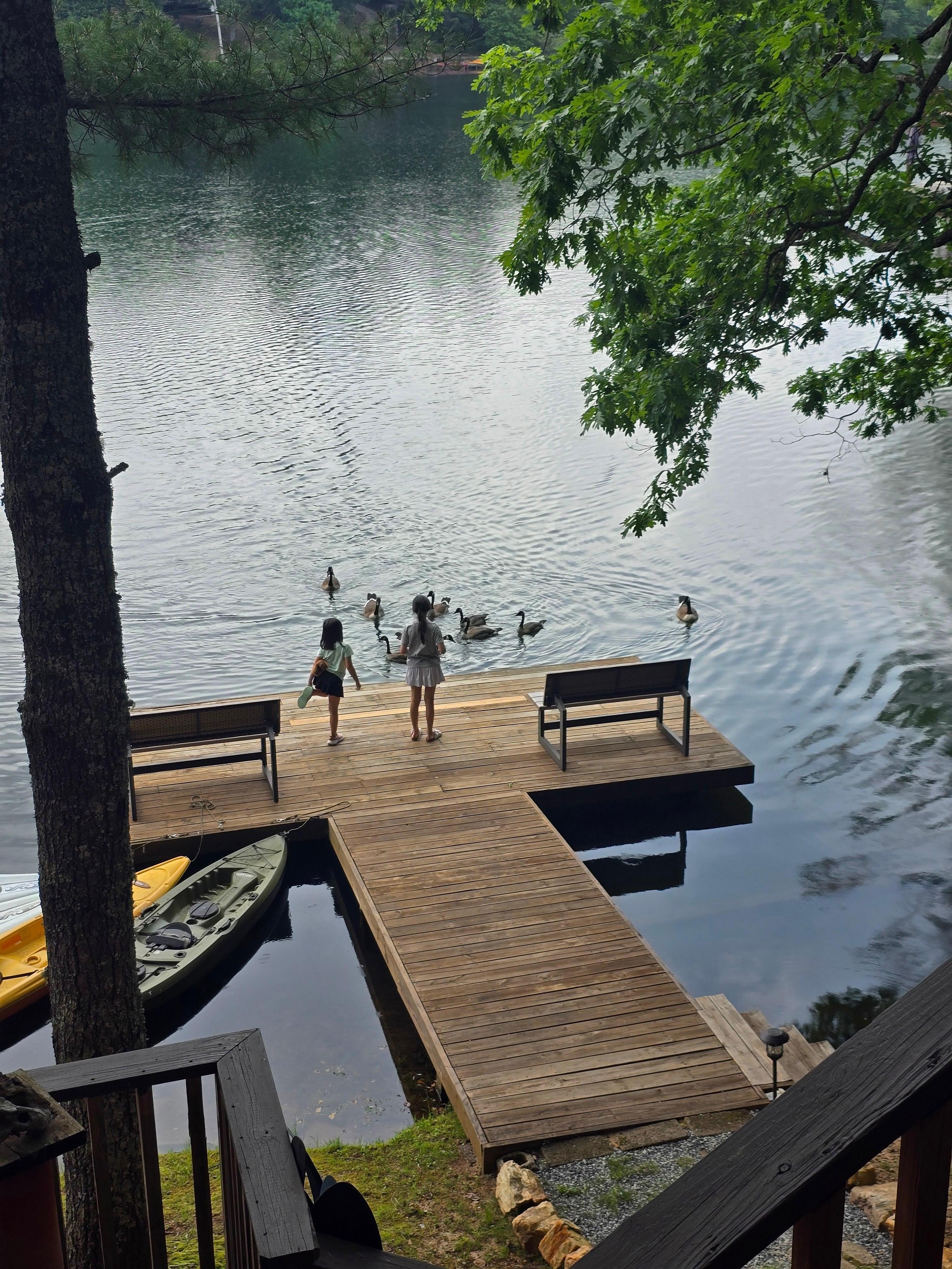 Kids at the dock