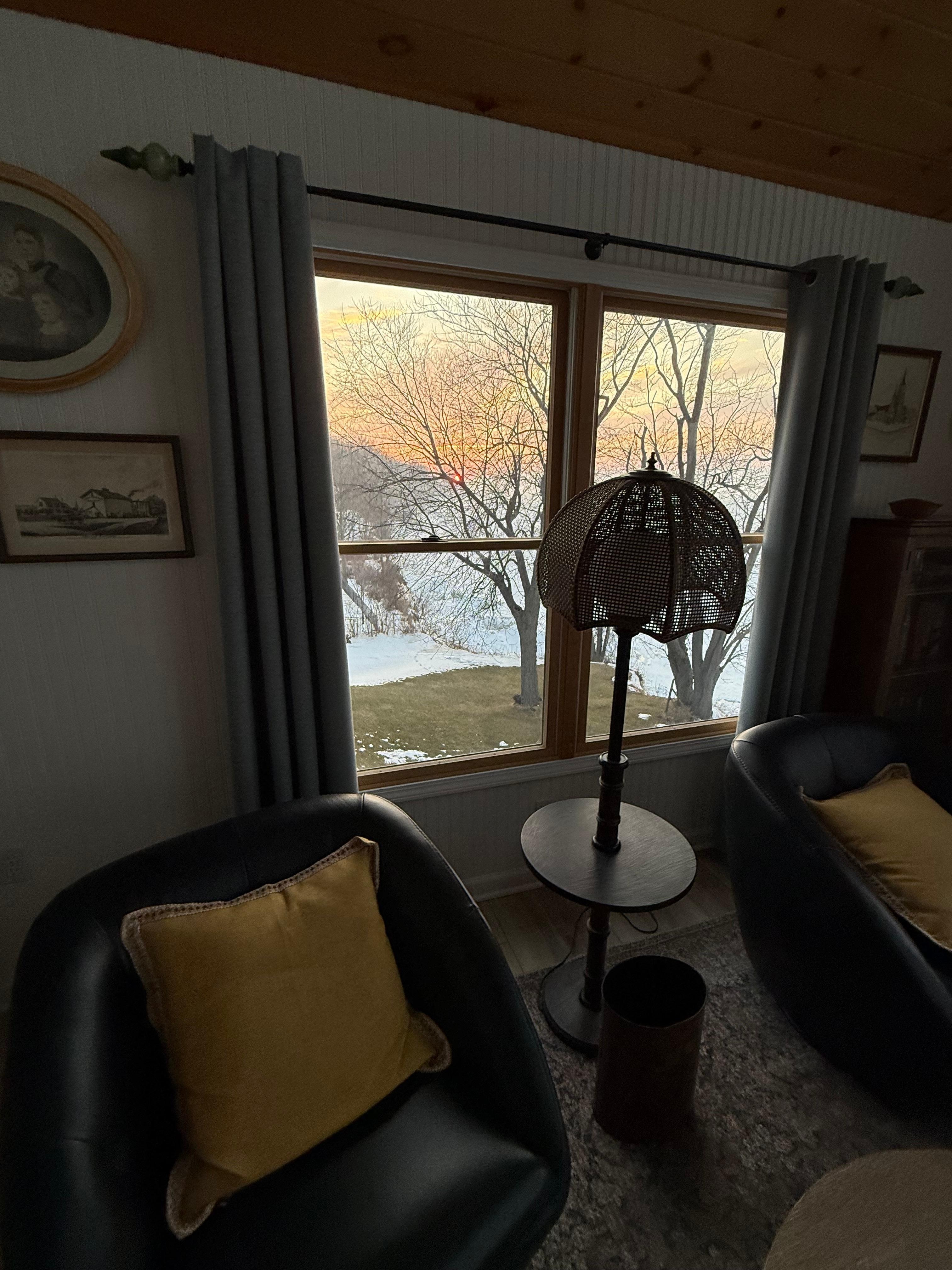 Sunset from the bedrooms 