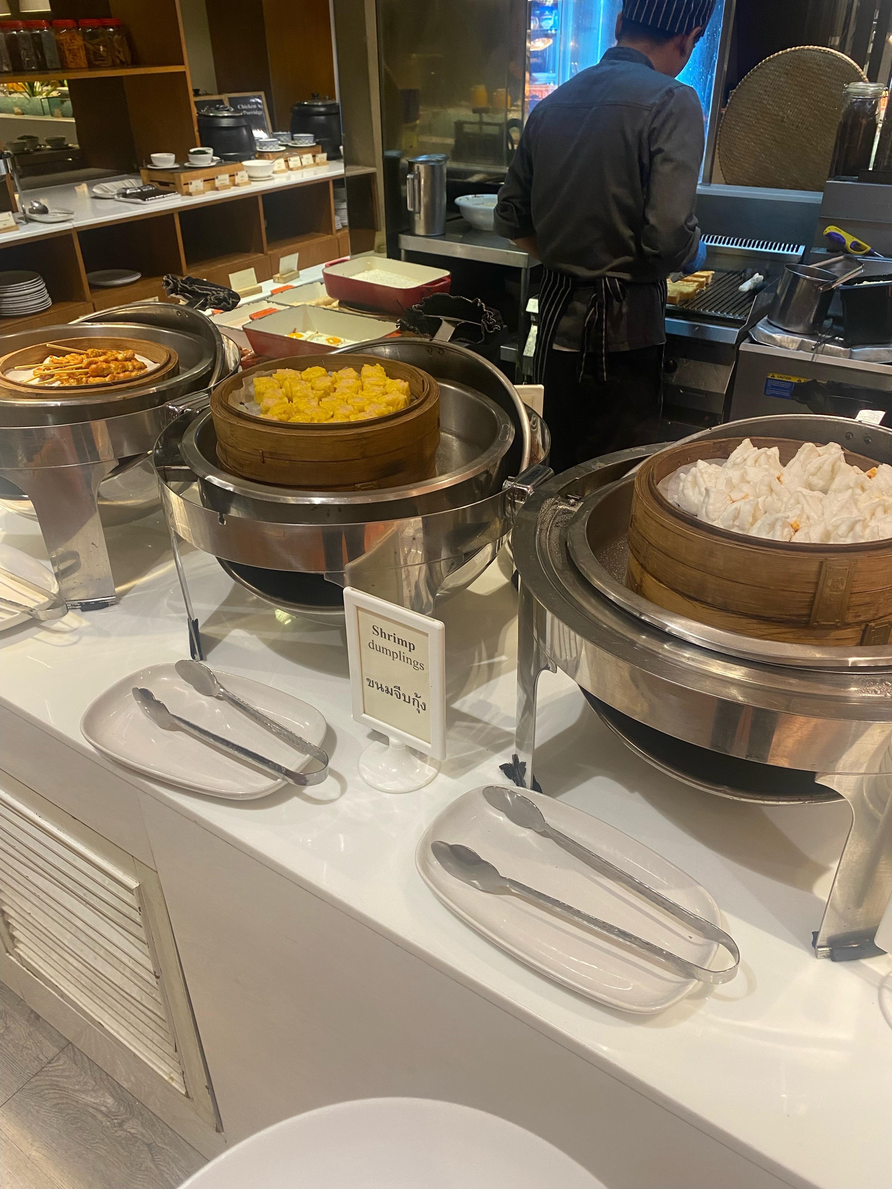 Some dishes at buffet