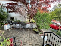 Morning coffee on the back area.