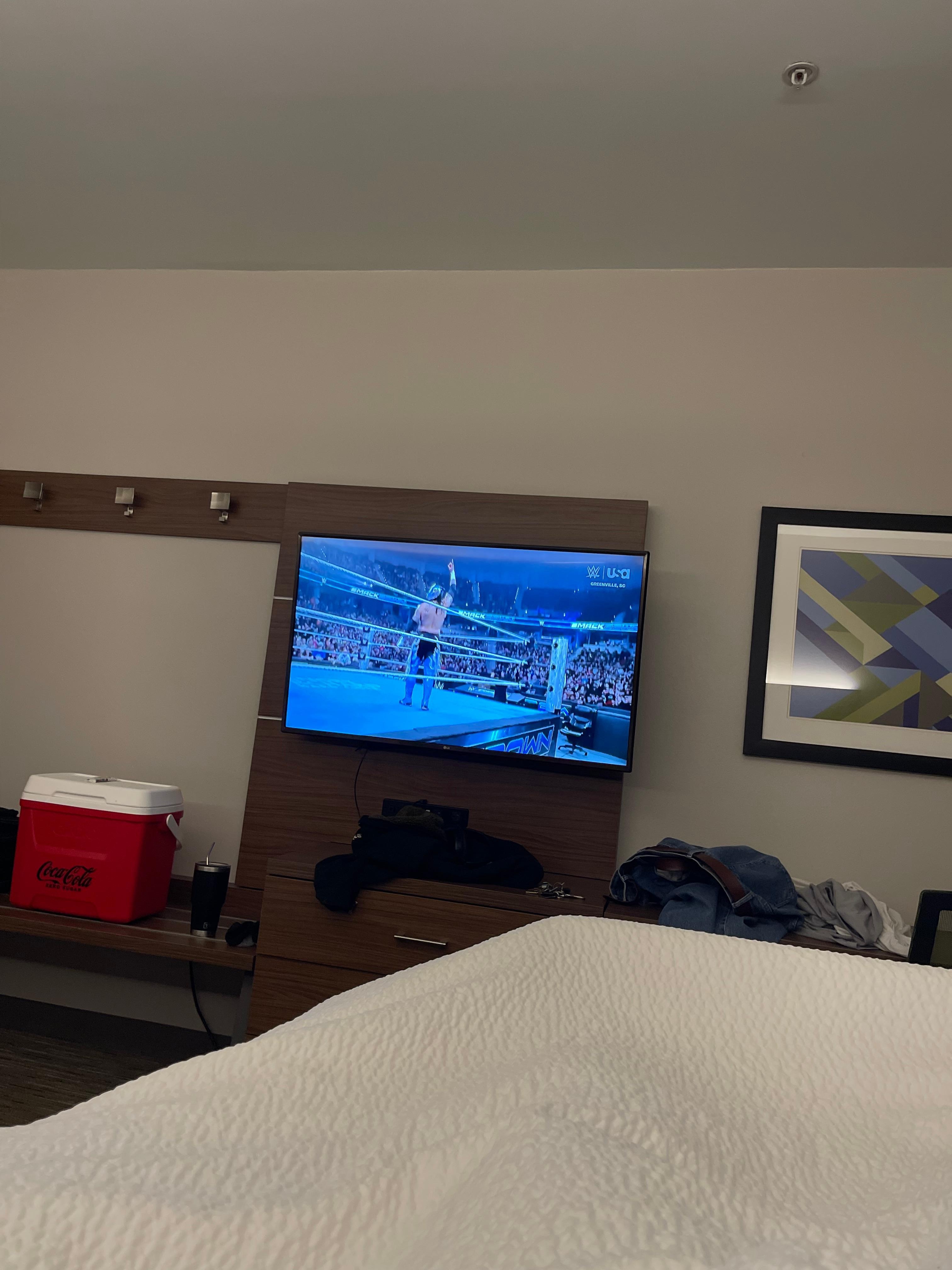 Great bed and TV