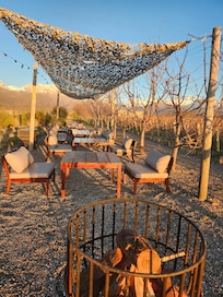 Open air dining during the warmer afternoons
