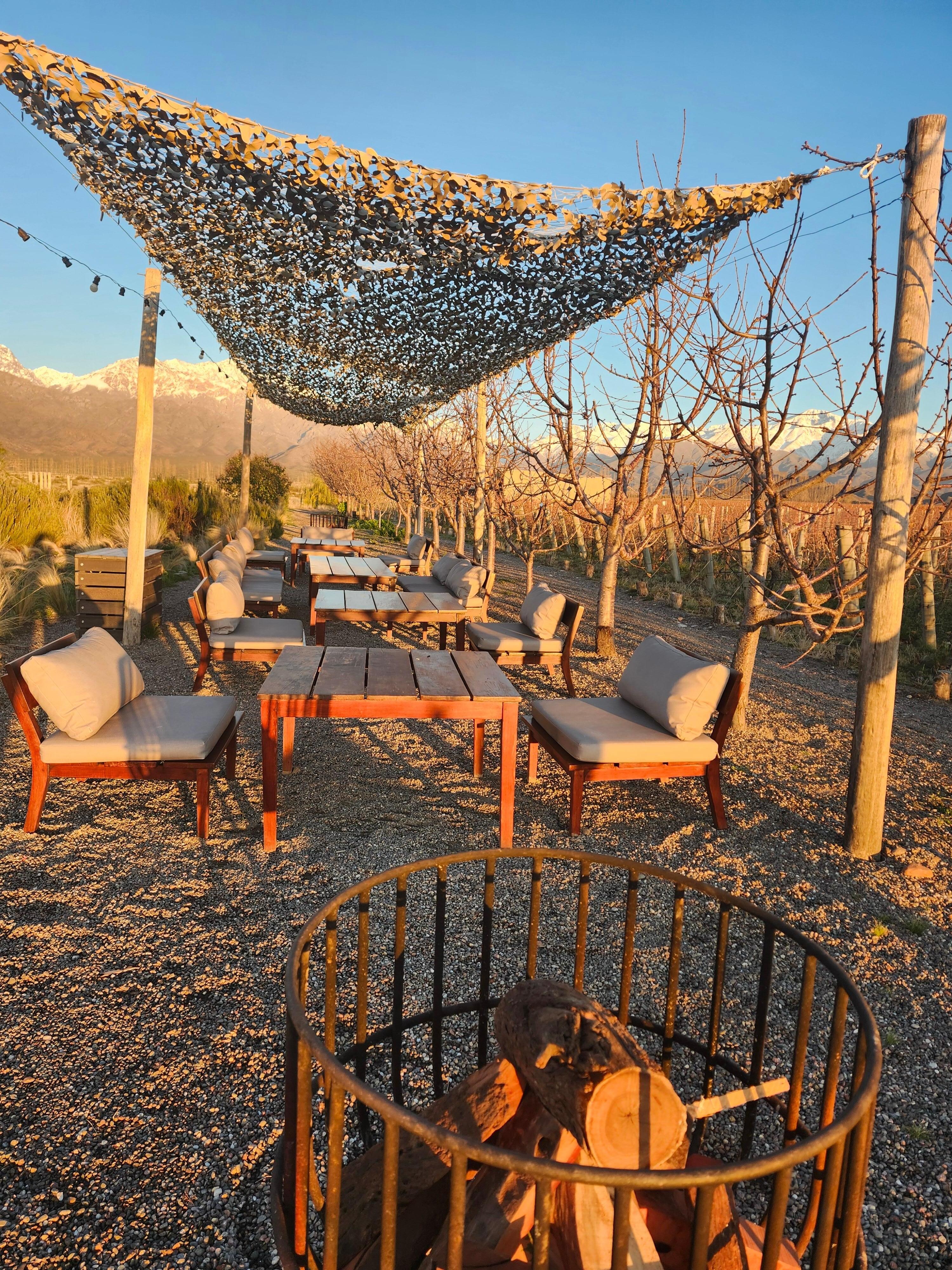 Open air dining during the warmer afternoons