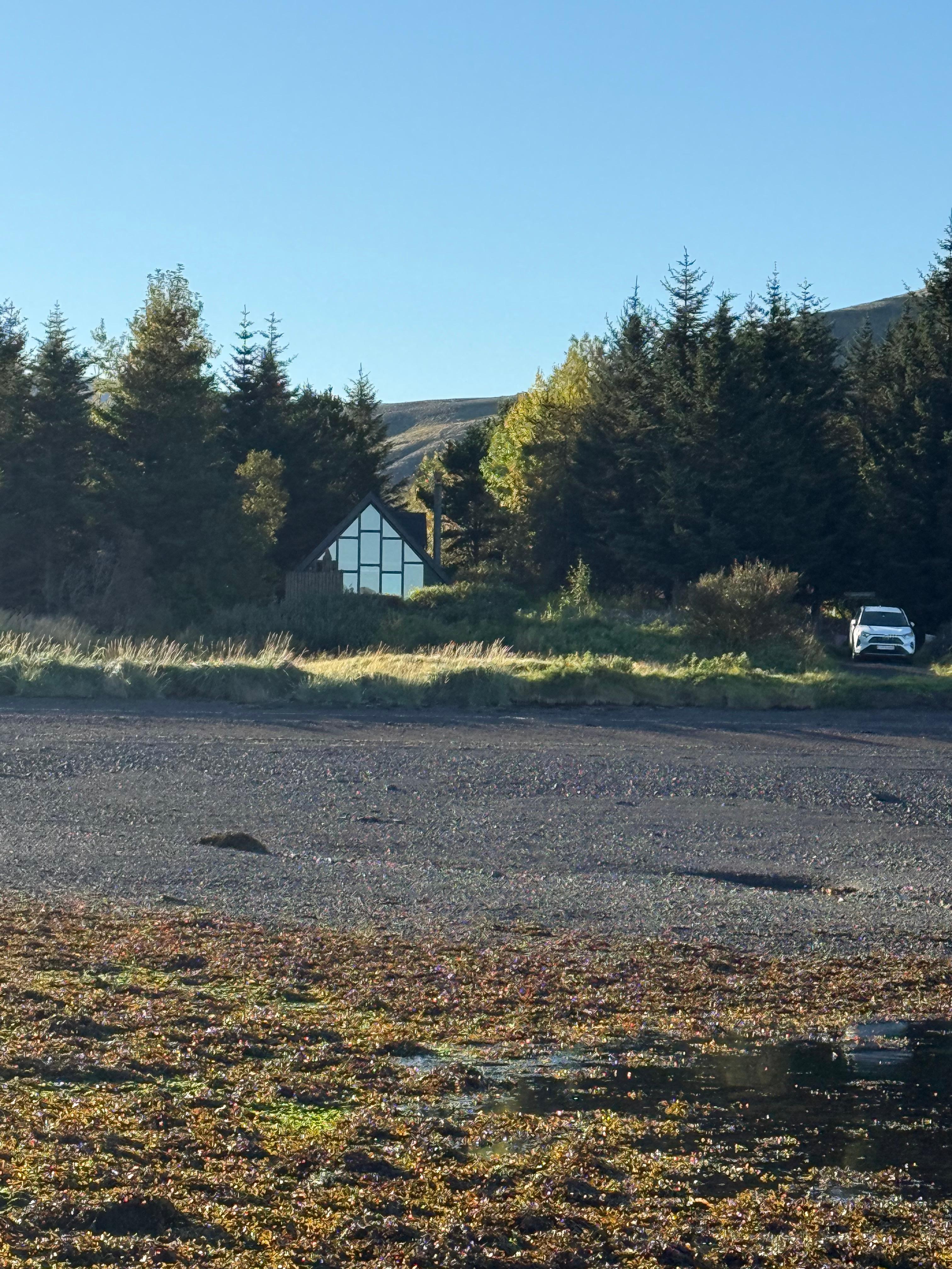 View back to house during low tide